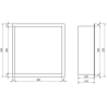 Mexen X-Wall-R zapustená polička s okrajom 30 x 30 cm, biela - 1920303010