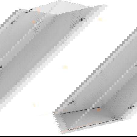 Mexen Lunar-B sprchová kabína otváracia pravá 80 x 80 cm, transparentná, ružové zlato - 832-080-080-60-00-P