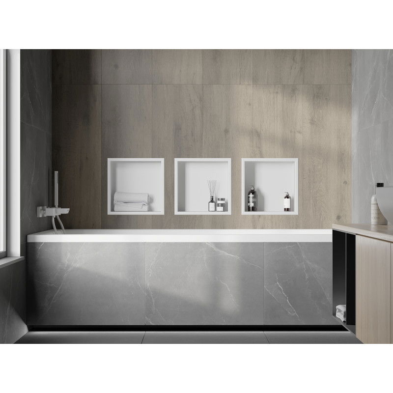 Mexen X-Wall-R vstavaná polica s golierom 30 x 30 cm, biela - 1920303010