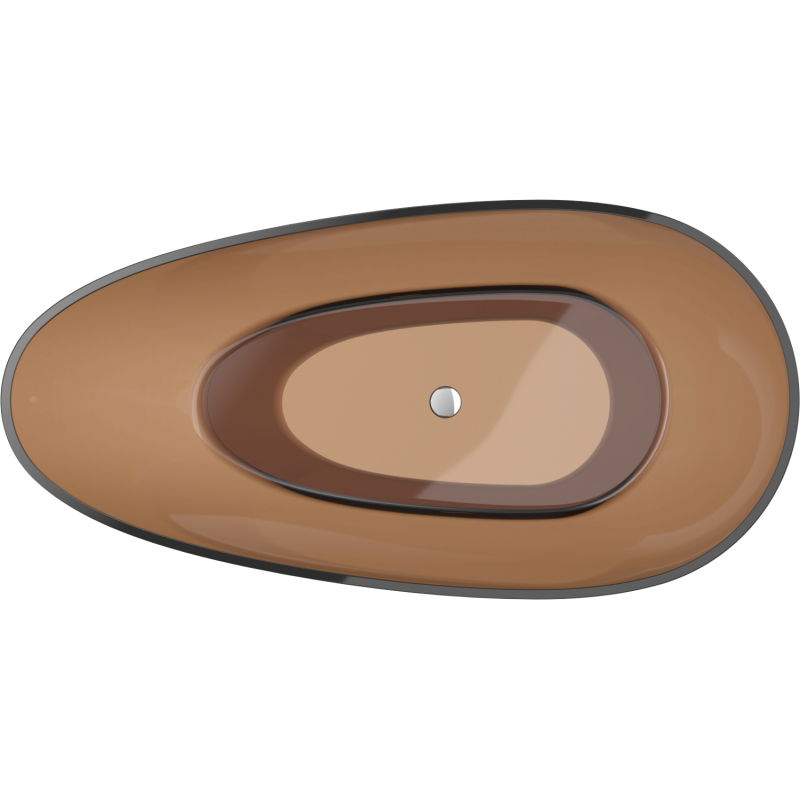 Mexen Glass earth voľne stojaca priehľadná vaňa 170 x 85 cm, chrómová zátka - 58061708505