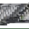 Mexen Apia posuvná sprchová kabína 140 x 90 cm, priehľadná, čierna + vanička Flat, čierna - 840-140-090-70-00-4070B