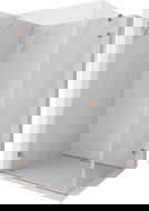 Mexen Lunar-B sprchový kút s kyvnými dverami ľavý 100 x 80 cm, transparentný, brúsená meď - 832-100-080-65-00-L