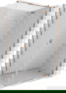 Mexen Mist-H T sprchová kabína otváracia pravá 90 x 75 cm, transparentná, kartáčovaná meď - 8A5T-090-075-65-00-P