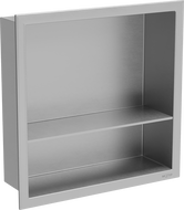 Mexen X-Wall-R zapustená polička s okrajom a poličkou 30 x 30 cm, inox - 1910303010S