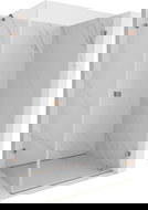 Mexen Lunar-B sprchový kút výklopný pravý 80 x 70 cm, transparentný, brúsená meď - 832-080-070-65-00-P