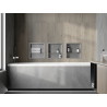 Mexen X-Wall-R nástenná polica s lemom a policou 30 x 30 cm, inox - 1910303010S