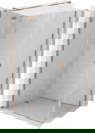 Mexen Mist-H T sprchová kabína s otváracími dverami ľavá 80 x 100 cm, transparentná, brúsená meď - 8A5T-080-100-65-00-L