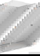 Mexen Lunar-B sprchová kabína s otváracími dverami pravá 90 x 80 cm, transparentná, brúsená meď - 832-090-080-65-00-P