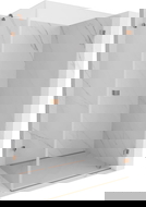 Mexen Lunar-B sprchová kabína s pravým otváraním 100 x 90 cm, transparentná, brúsená meď - 832-100-090-65-00-P