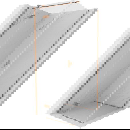 Mexen Mist H T sprchový kút otočný ľavý 120 x 120 cm, transparentný, brúsená meď - 8A5T-120-120-65-00-L