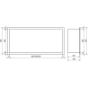 Mexen X-Wall-R zapustená polička s okrajom 45 x 20 cm, inox - 1910452010