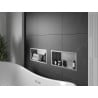 Mexen X-Wall-R výklenková polica s golierom 45 x 20 cm, inox - 1910452010