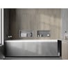 Mexen X-Wall-R výklenková polica s golierom 45 x 20 cm, inox - 1910452010