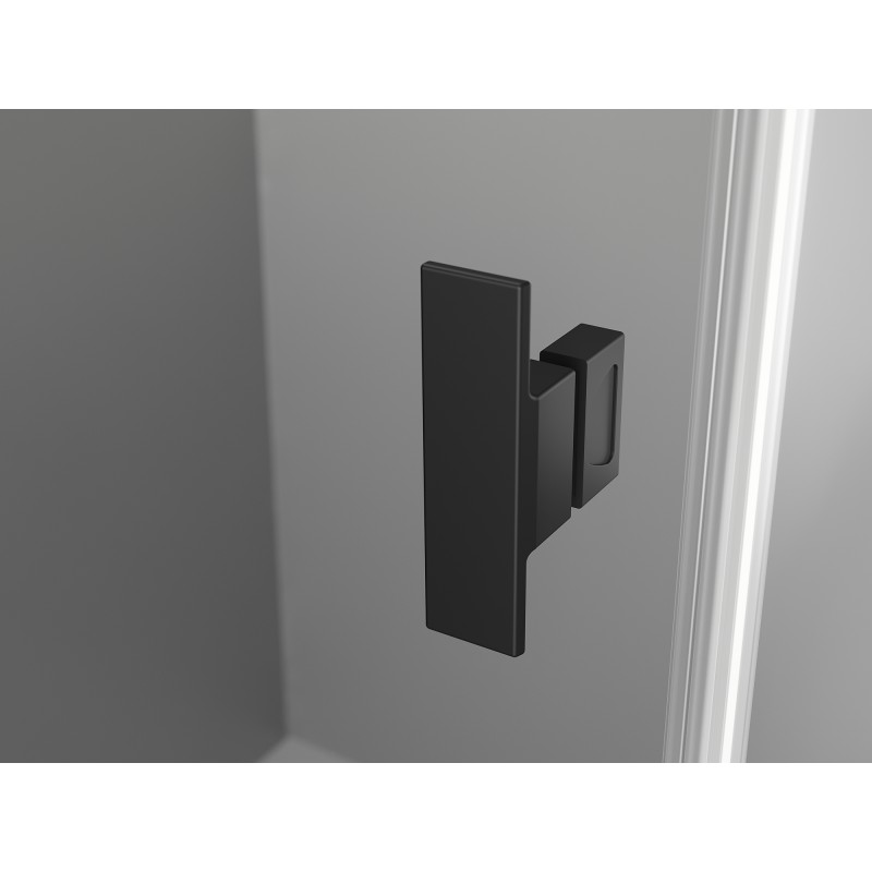 Mexen Mist-H T sprchový kút s ľavými otváracími dvermi 105 x 95 cm, transparentný, čierny - 8A5T-105-095-70-00-L