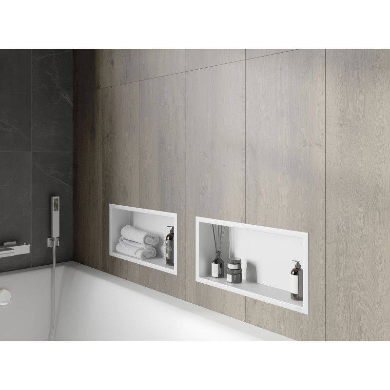 Mexen X-Wall-R vstavaná polička s golierom 45 x 20 cm, biela - 1920452010