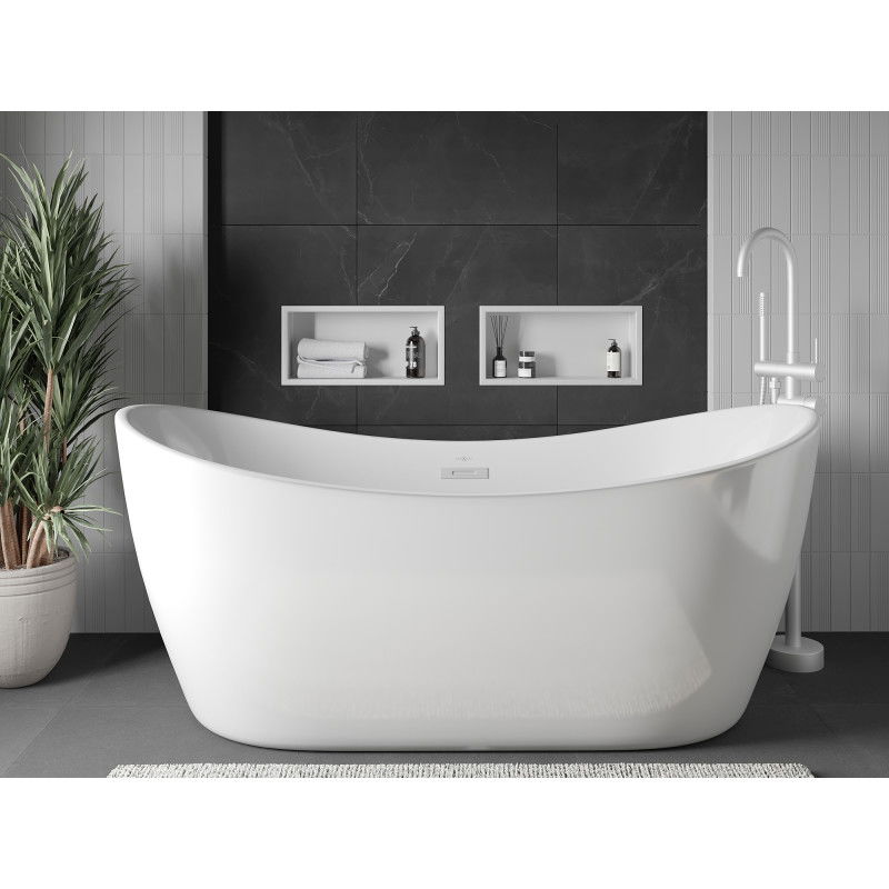 Mexen X-Wall-R vstavaná polička s golierom 45 x 20 cm, biela - 1920452010