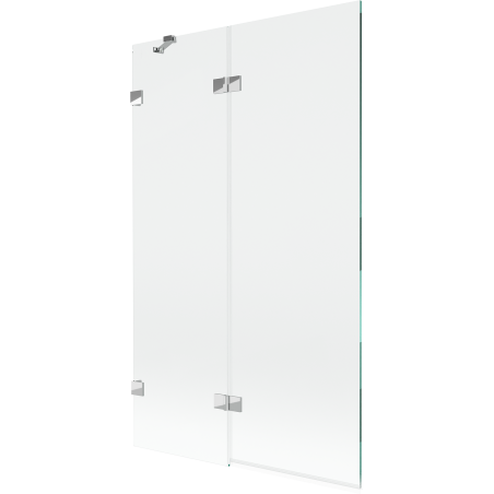 Mexen Lunar sprchová zástena, 2-krídlová ľavá 110 x 150 cm, priehľadná, chróm - 897-110-100-01-00-L
