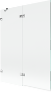 Mexen Lunar 2-krídlová vaňová zástena ľavá 130 x 150 cm, transparentná, chróm - 897-130-100-01-00-L