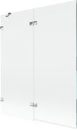 Mexen Lunar vaňová zástena, dvojkrídlová ľavá 140 x 150 cm, priehľadná, chróm - 897-140-100-01-00-L
