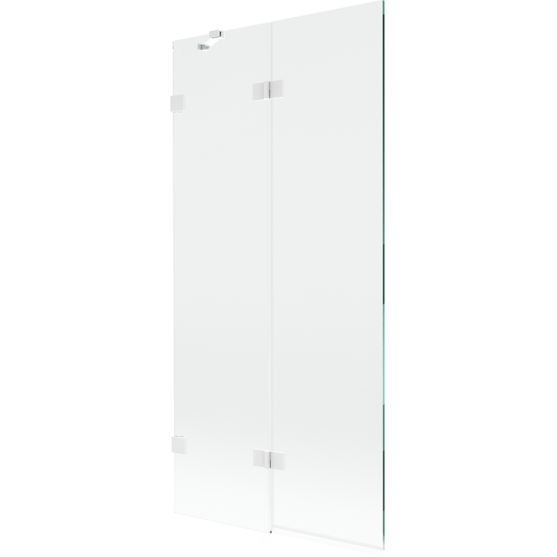 Mexen Lunar sprchová zástena 2-krídlová ľavá 90 x 150 cm, transparentná, biela - 897-090-100-20-00-L