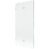 Mexen Lunar sprchovací paravan 2-krídlový ľavý 90 x 150 cm, transparentný, biely - 897-090-100-20-00-L