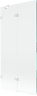 Mexen Lunar sprchová zástena 2-krídlová ľavá 90 x 150 cm, transparentná, biela - 897-090-100-20-00-L