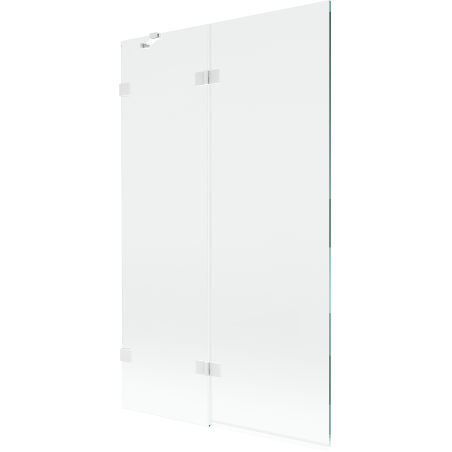 Mexen Lunar sprchová zásteny 2-krídlová ľavá 110 x 150 cm, transparentná, biela - 897-110-100-20-00-L