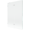 Mexen Lunar vaňová zástena 2-krídlová ľavá 120 x 150 cm, transparentná, biela - 897-120-100-20-00-L