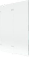 Mexen Lunar vaňová zástena 2-krídlová ľavá 120 x 150 cm, transparentná, biela - 897-120-100-20-00-L