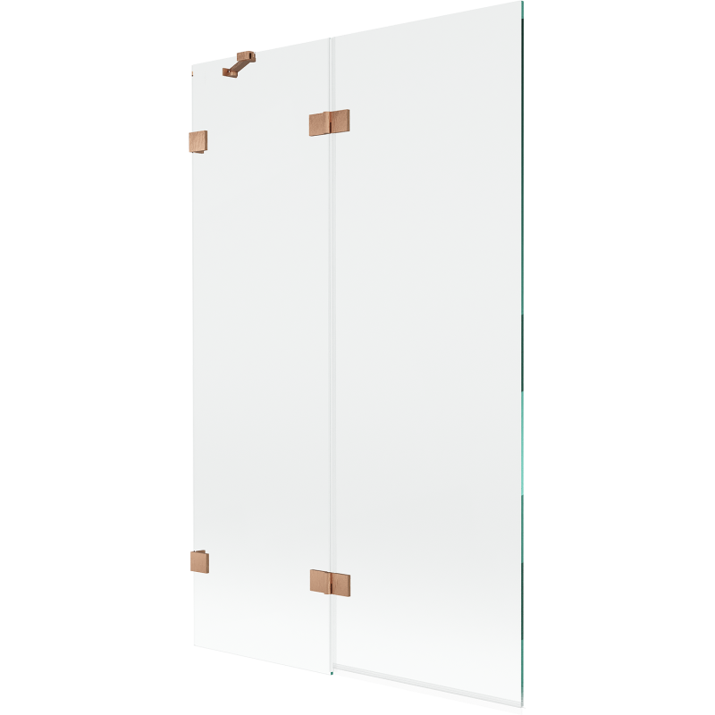 Mexen Lunar sprchová zásten dvojkrídlová ľavá 110 x 150 cm, transparentná, brúsená meď - 897-110-100-65-00-L