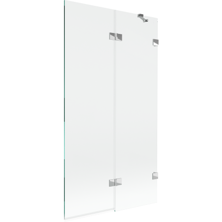 Mexen Lunar sprchová zástenka dvojkrídlová pravá 100 x 150 cm, transparentná, chróm - 897-100-100-01-00-P