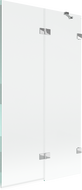Mexen Lunar sprchová zástenka dvojkrídlová pravá 100 x 150 cm, transparentná, chróm - 897-100-100-01-00-P