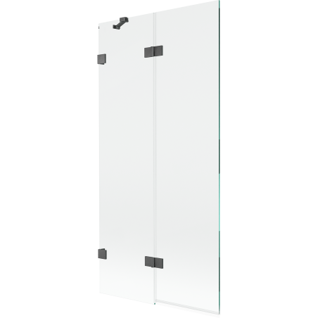 Mexen Lunar sprchová zástena dvojkrídlová ľavá 90 x 150 cm, transparentná, brúsená gun gray - 897-090-100-66-00-L