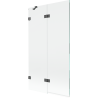 Mexen Lunar vaňová zástena 2-krídlová ľavá 100 x 150 cm, priehľadná, brúsená zbraňovo sivá - 897-100-100-66-00-L