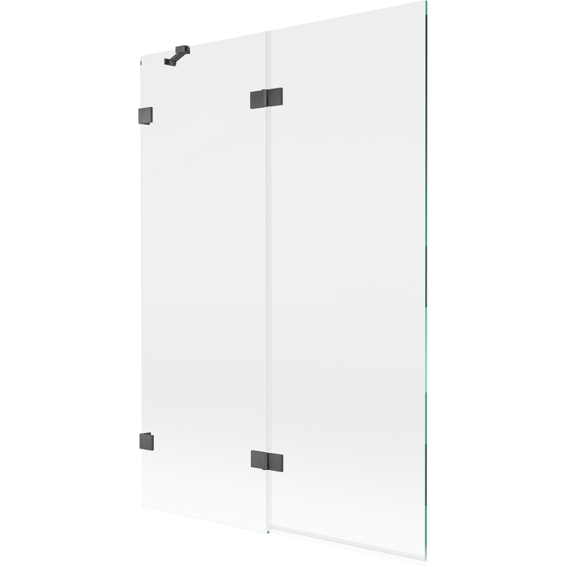 Mexen Lunar vaňová zástena 2-krídlová ľavá 120 x 150 cm, transparentná, gun sivá brúsená - 897-120-100-66-00-L