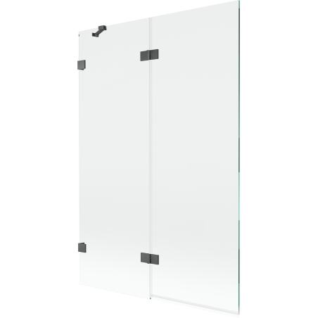 Mexen Lunar vaňová zástena 2-krídlová ľavá 120 x 150 cm, transparentná, gun sivá brúsená - 897-120-100-66-00-L
