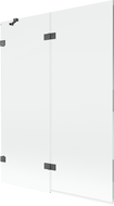 Mexen Lunar sprchová stena 2-dielna ľavá 130 x 150 cm, transparentná, brúsená gun gray - 897-130-100-66-00-L