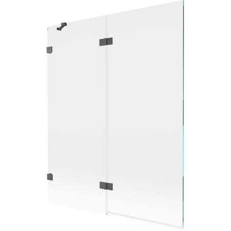 Mexen Lunar vaňový paraván 2-krídlový ľavý 140 x 150 cm, transparentný, brúsený gun gray - 897-140-100-66-00-L