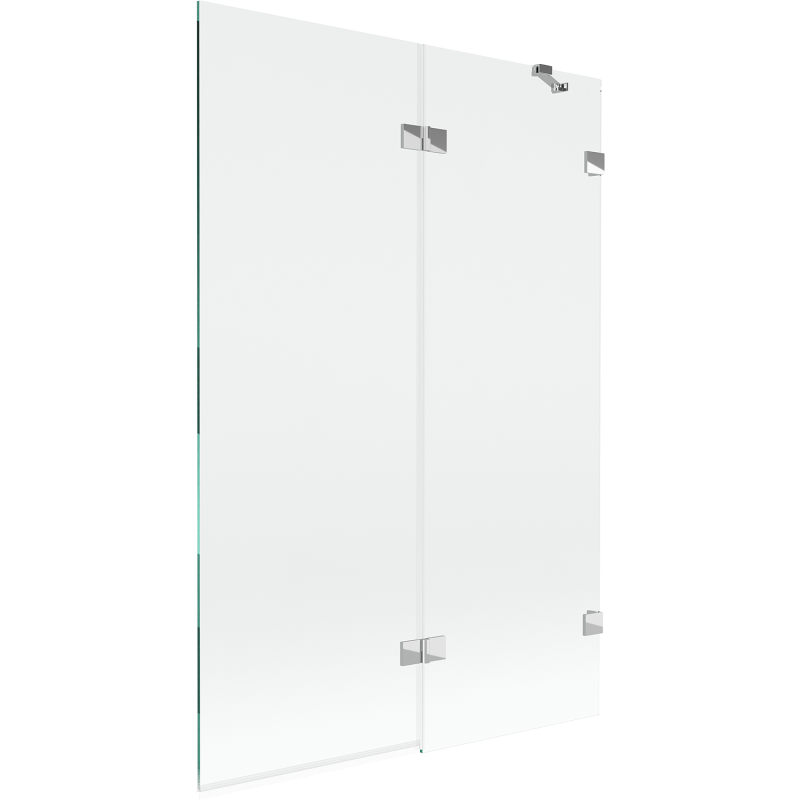 Mexen Lunar sprchová zástenka 2-krídlová pravá 120 x 150 cm, transparentná, chróm - 897-120-100-01-00-P