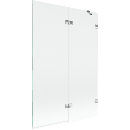 Mexen Lunar sprchová zástenka 2-krídlová pravá 120 x 150 cm, transparentná, chróm - 897-120-100-01-00-P