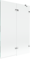 Mexen Lunar sprchová zástenka 2-krídlová pravá 120 x 150 cm, transparentná, chróm - 897-120-100-01-00-P