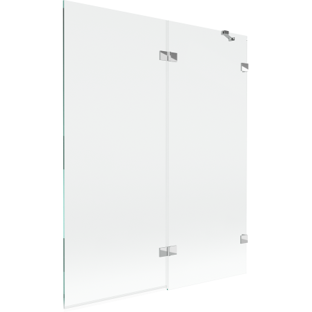 Mexen Lunar sprchovací paravan 2-krídlový pravý 140 x 150 cm, transparentný, chróm - 897-140-100-01-00-P