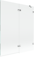 Mexen Lunar sprchovací paravan 2-krídlový pravý 140 x 150 cm, transparentný, chróm - 897-140-100-01-00-P