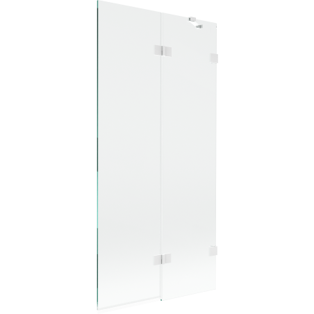 Mexen Lunar sprchová zástena dvojkrídlová pravá 90 x 150 cm, priehľadná, biela - 897-090-100-20-00-P