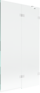 Mexen Lunar dvojkrídlová sprchová zástena pravá 100 x 150 cm, transparentná, biela - 897-100-100-20-00-P