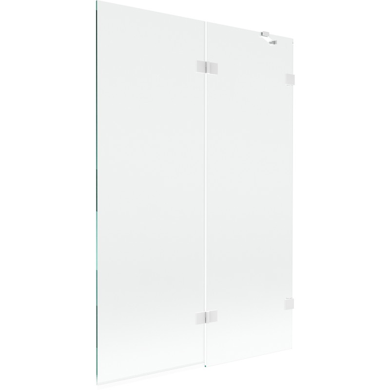 Mexen Lunar sprchová zástena dvojdverová pravá 120 x 150 cm, priehľadná, biela - 897-120-100-20-00-P