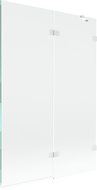 Mexen Lunar sprchová zástena 2-krídlová pravá 120 x 150 cm, priehľadná, biela - 897-120-100-20-00-P