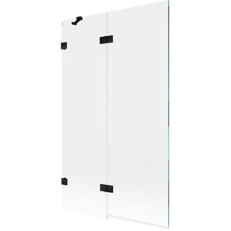 Mexen Lunar vaňová zástena 2-krídlová ľavá 110 x 150 cm, priehľadná, čierna - 897-110-100-70-00-L