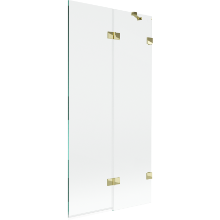 Mexen Lunar sprchová zástena 2-krídlová pravá 90 x 150 cm, transparentná, zlatá - 897-090-100-50-00-P