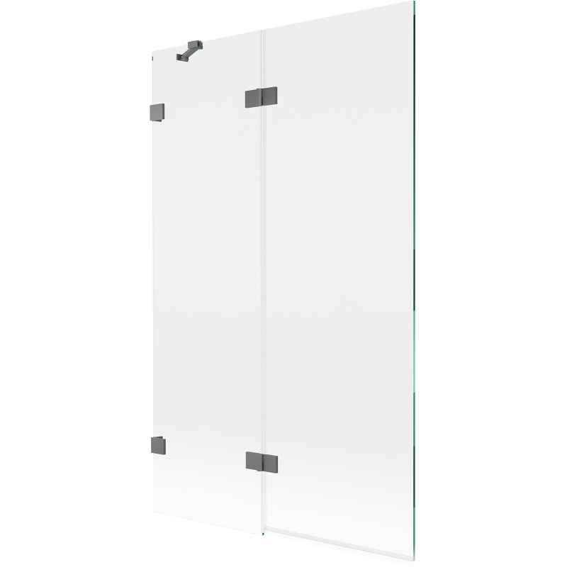 Mexen Lunar sprchová zástena, dvojkrídlová ľavá 110 x 150 cm, transparentná, gun metal - 897-110-100-95-00-L